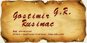 Gostimir Rusinac vizit kartica